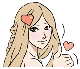 AsB - Comic Girls / Hair Clip Expression sticker #8348468