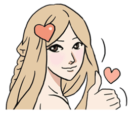 AsB - Comic Girls / Hair Clip Expression sticker #8348468