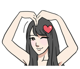 AsB - Comic Girls / Hair Clip Expression sticker #8348469
