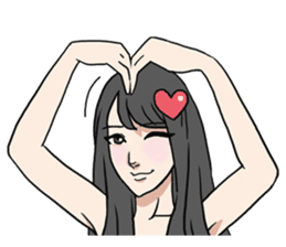 AsB - Comic Girls / Hair Clip Expression sticker #8348469