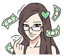 AsB - Comic Girls / Hair Clip Expression sticker #8348473