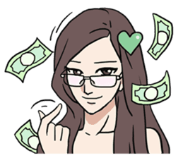 AsB - Comic Girls / Hair Clip Expression sticker #8348473