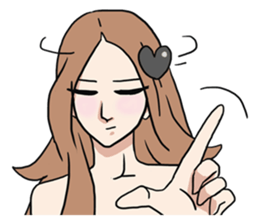 AsB - Comic Girls / Hair Clip Expression sticker #8348475