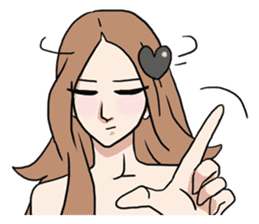 AsB - Comic Girls / Hair Clip Expression sticker #8348475