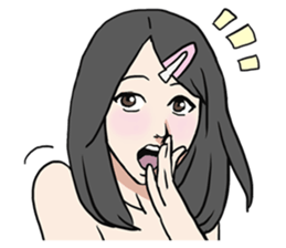 AsB - Comic Girls / Hair Clip Expression sticker #8348476