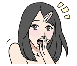 AsB - Comic Girls / Hair Clip Expression sticker #8348476