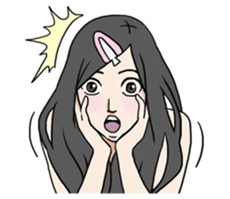 AsB - Comic Girls / Hair Clip Expression sticker #8348477