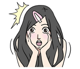 AsB - Comic Girls / Hair Clip Expression sticker #8348477