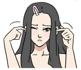 AsB - Comic Girls / Hair Clip Expression sticker #8348478