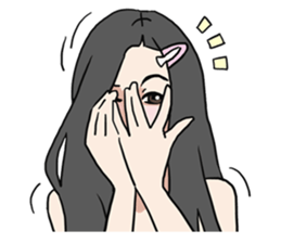 AsB - Comic Girls / Hair Clip Expression sticker #8348479