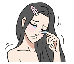 AsB - Comic Girls / Hair Clip Expression sticker #8348480