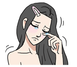 AsB - Comic Girls / Hair Clip Expression sticker #8348480