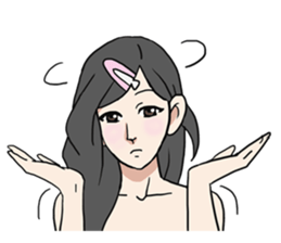 AsB - Comic Girls / Hair Clip Expression sticker #8348483