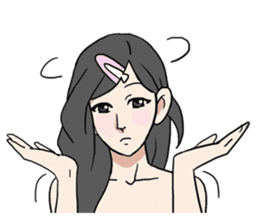 AsB - Comic Girls / Hair Clip Expression sticker #8348483