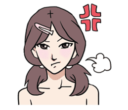 AsB - Comic Girls / Hair Clip Expression sticker #8348484