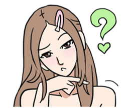 AsB - Comic Girls / Hair Clip Expression sticker #8348485