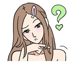AsB - Comic Girls / Hair Clip Expression sticker #8348485