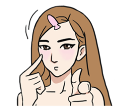 AsB - Comic Girls / Hair Clip Expression sticker #8348487