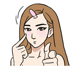 AsB - Comic Girls / Hair Clip Expression sticker #8348487
