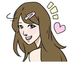 AsB - Comic Girls / Hair Clip Expression sticker #8348489