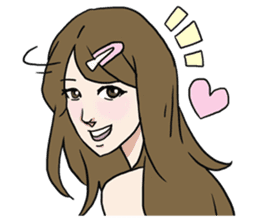 AsB - Comic Girls / Hair Clip Expression sticker #8348489