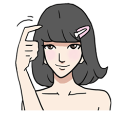 AsB - Comic Girls / Hair Clip Expression sticker #8348491