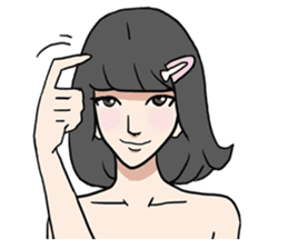 AsB - Comic Girls / Hair Clip Expression sticker #8348491