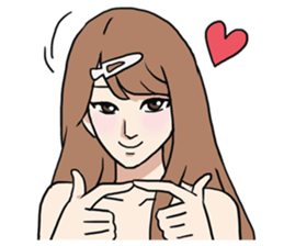 AsB - Comic Girls / Hair Clip Expression sticker #8348492
