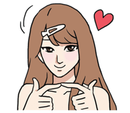 AsB - Comic Girls / Hair Clip Expression sticker #8348492