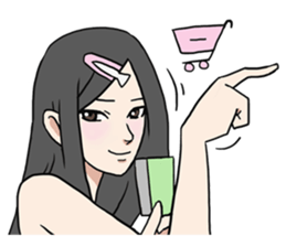 AsB - Comic Girls / Hair Clip Expression sticker #8348494