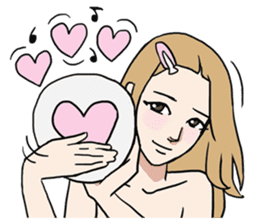 AsB - Comic Girls / Hair Clip Expression sticker #8348495