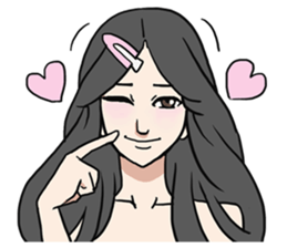 AsB - Comic Girls / Hair Clip Expression sticker #8348496