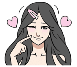 AsB - Comic Girls / Hair Clip Expression sticker #8348496