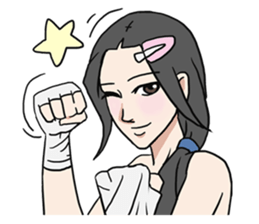 AsB - Comic Girls / Hair Clip Expression sticker #8348497