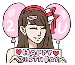 AsB - Comic Girls / Hair Clip Expression sticker #8348498