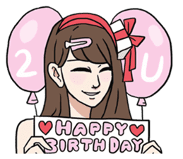 AsB - Comic Girls / Hair Clip Expression sticker #8348498
