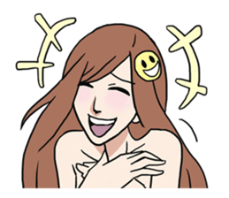 AsB - Comic Girls / Hair Clip Expression sticker #8348499