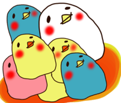 Rabbit Bear Bird and Chick sticker #8349020