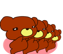 Rabbit Bear Bird and Chick sticker #8349024