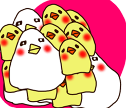 Rabbit Bear Bird and Chick sticker #8349027