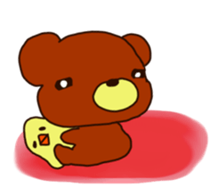 Rabbit Bear Bird and Chick sticker #8349031