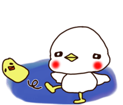 Rabbit Bear Bird and Chick sticker #8349034