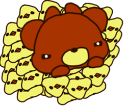 Rabbit Bear Bird and Chick sticker #8349038