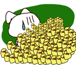 Rabbit Bear Bird and Chick sticker #8349039