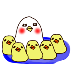 Rabbit Bear Bird and Chick sticker #8349042