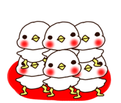 Rabbit Bear Bird and Chick sticker #8349043