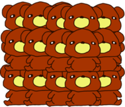 Rabbit Bear Bird and Chick sticker #8349046