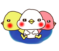 Rabbit Bear Bird and Chick sticker #8349047