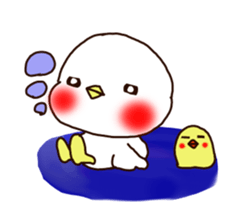 Rabbit Bear Bird and Chick sticker #8349053