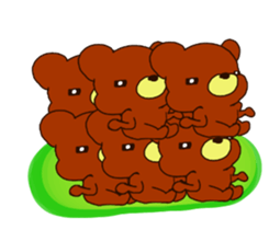 Rabbit Bear Bird and Chick sticker #8349058